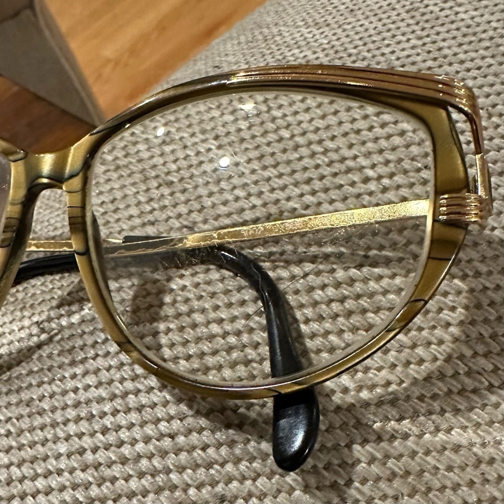 Vintage 70s 80s Rare YVES SAINT LAURENT YSL Gold Tortoiseshell Eyeglasses Frames - Picture 15 of 15